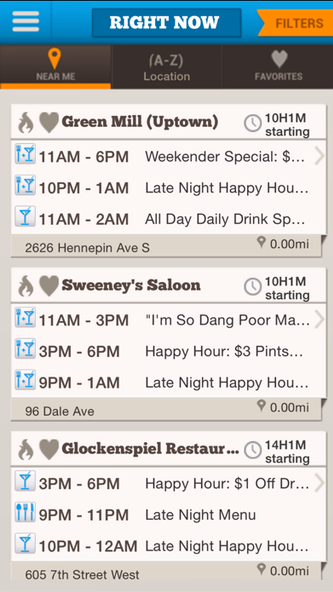 Happy Hour Now Screenshot 1 - AppWisp.com Happy Hour Now Screenshot 1 - AppWisp.com