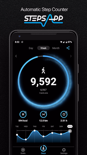StepsApp – Step Counter Screenshot 1 - AppWisp.com StepsApp – Step Counter Screenshot 1 - AppWisp.com