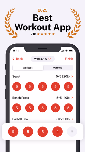 StrongLifts Weight Lifting Log Screenshot 1 - AppWisp.com