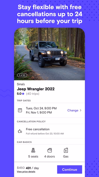 Turo — Car rental marketplace Screenshot 3 - AppWisp.com Turo — Car rental marketplace Screenshot 3 - AppWisp.com