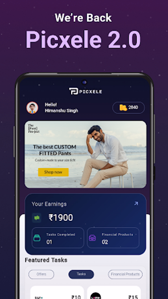 Picxele: Perform Tasks & Earn Screenshot 1 - AppWisp.com Picxele: Perform Tasks & Earn Screenshot 1 - AppWisp.com