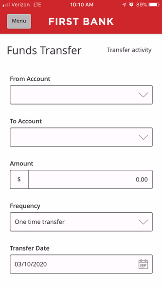 First Bank Digital Banking Screenshot 3 - AppWisp.com First Bank Digital Banking Screenshot 3 - AppWisp.com