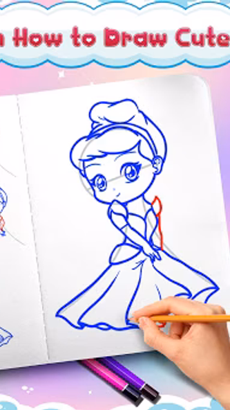 Learn to Draw Cute Girls Screenshot 4 - AppWisp.com Learn to Draw Cute Girls Screenshot 4 - AppWisp.com