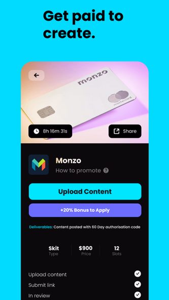 yoke - make content; get paid Screenshot 3 - AppWisp.com yoke - make content; get paid Screenshot 3 - AppWisp.com