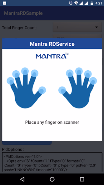 Mantra RD Service Screenshot 2 - AppWisp.com Mantra RD Service Screenshot 2 - AppWisp.com