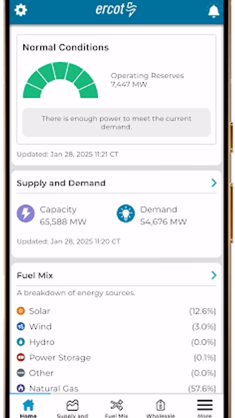ERCOT Screenshot 1 - AppWisp.com ERCOT Screenshot 1 - AppWisp.com