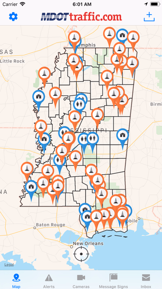MDOT Traffic (Mississippi) Screenshot 1 - AppWisp.com MDOT Traffic (Mississippi) Screenshot 1 - AppWisp.com