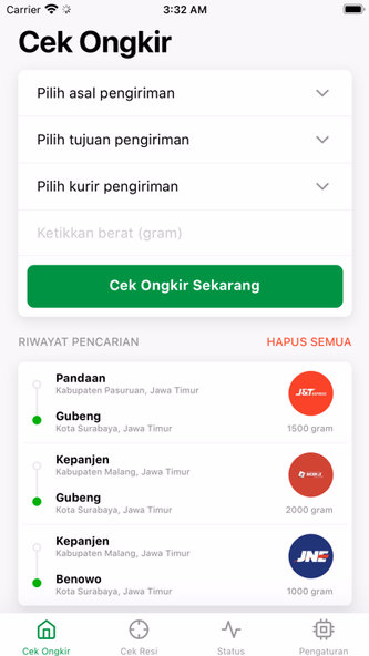 Kiriman: Cek Resi & Ongkir Screenshot 3 - AppWisp.com Kiriman: Cek Resi & Ongkir Screenshot 3 - AppWisp.com