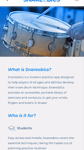Snareobics Screenshot 1 - AppWisp.com Snareobics Screenshot 1 - AppWisp.com