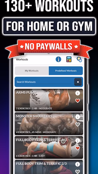 Gym Exercises & Workouts Screenshot 1 - AppWisp.com Gym Exercises & Workouts Screenshot 1 - AppWisp.com