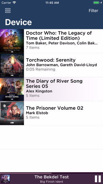 Big Finish Audiobook Player Screenshot 2 - AppWisp.com Big Finish Audiobook Player Screenshot 2 - AppWisp.com