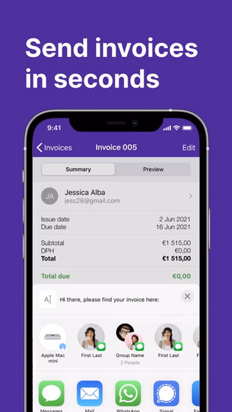 Easy Invoice Maker App Screenshot 4 - AppWisp.com Easy Invoice Maker App Screenshot 4 - AppWisp.com