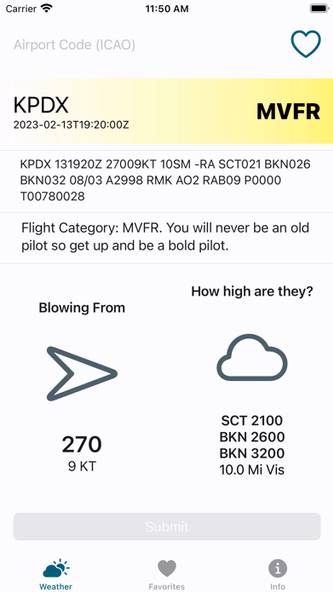 METAR AF Screenshot 1 - AppWisp.com METAR AF Screenshot 1 - AppWisp.com