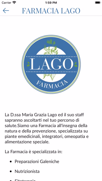 Farmacia Dott.ssa Lago Screenshot 4 - AppWisp.com Farmacia Dott.ssa Lago Screenshot 4 - AppWisp.com
