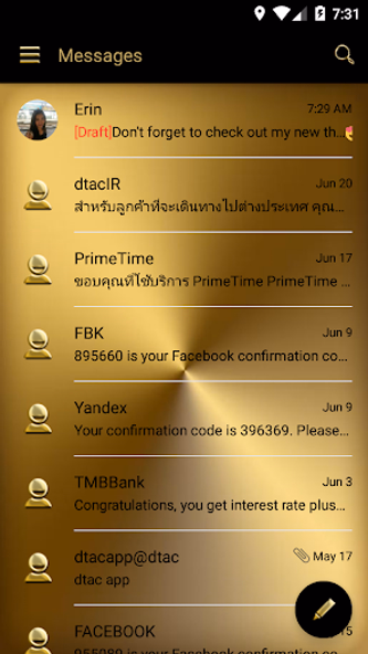 SMS Messages Metal Solid Gold Screenshot 3 - AppWisp.com SMS Messages Metal Solid Gold Screenshot 3 - AppWisp.com