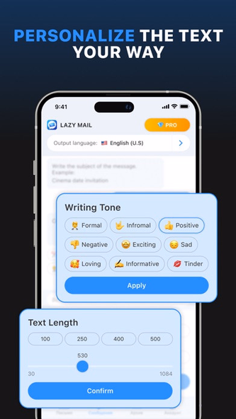 AI Email Writer: Lazy Mail Screenshot 4 - AppWisp.com AI Email Writer: Lazy Mail Screenshot 4 - AppWisp.com