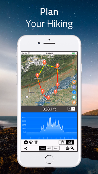 Elevation - Altimeter Map Screenshot 1 - AppWisp.com Elevation - Altimeter Map Screenshot 1 - AppWisp.com