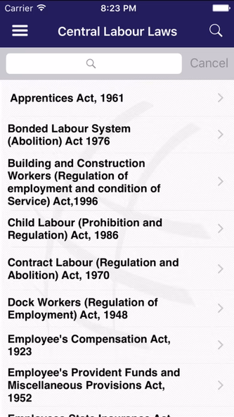 INDIAN LABOUR LAWS Screenshot 2 - AppWisp.com INDIAN LABOUR LAWS Screenshot 2 - AppWisp.com