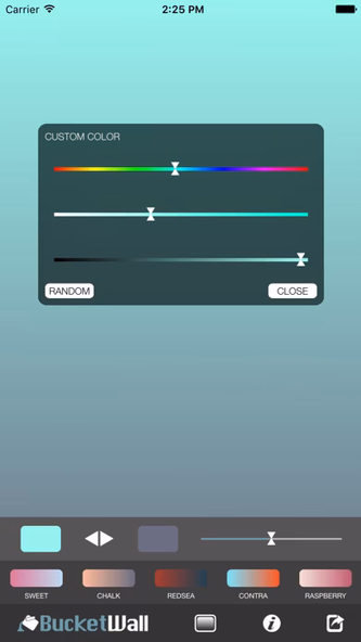 BucketWall - Solid Color or Gradient Color Wallpapers Screenshot 2 - AppWisp.com BucketWall - Solid Color or Gradient Color Wallpapers Screenshot 2 - AppWisp.com