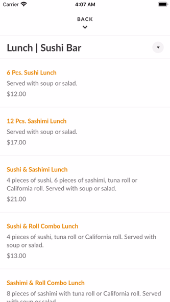 Kumo Sushi & Lounge Screenshot 3 - AppWisp.com Kumo Sushi & Lounge Screenshot 3 - AppWisp.com