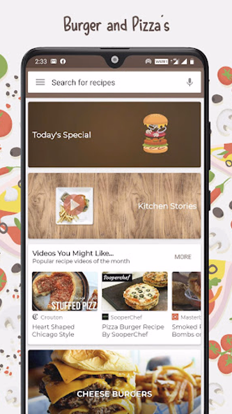 Burger and Pizza Recipes Screenshot 1 - AppWisp.com Burger and Pizza Recipes Screenshot 1 - AppWisp.com