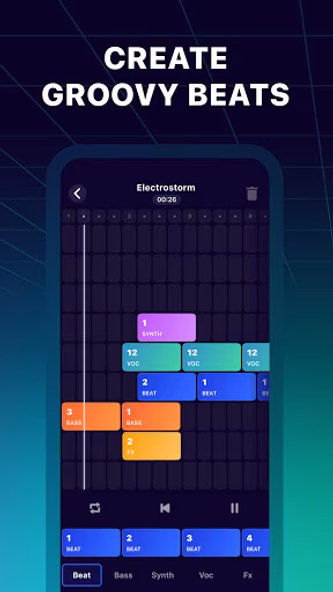 Beat Jam - Music Maker Pad Screenshot 2 - AppWisp.com Beat Jam - Music Maker Pad Screenshot 2 - AppWisp.com