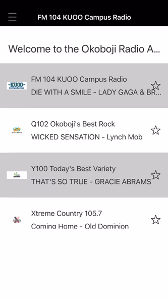 Okoboji Radio Screenshot 1 - AppWisp.com Okoboji Radio Screenshot 1 - AppWisp.com