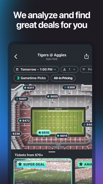 Gametime - Last Minute Tickets Screenshot 2 - AppWisp.com Gametime - Last Minute Tickets Screenshot 2 - AppWisp.com