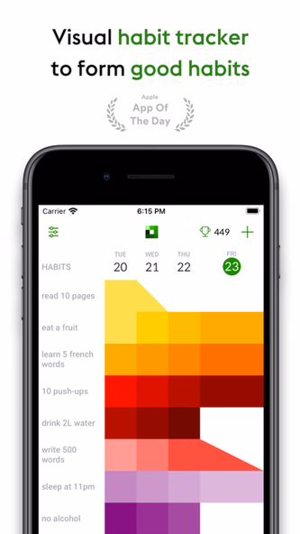 everyday - Habit Tracker Screenshot 1 - AppWisp.com everyday - Habit Tracker Screenshot 1 - AppWisp.com