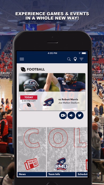 RMU Athletics Gameday Screenshot 1 - AppWisp.com RMU Athletics Gameday Screenshot 1 - AppWisp.com