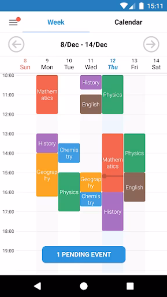 Student Calendar - Timetable Screenshot 1 - AppWisp.com Student Calendar - Timetable Screenshot 1 - AppWisp.com