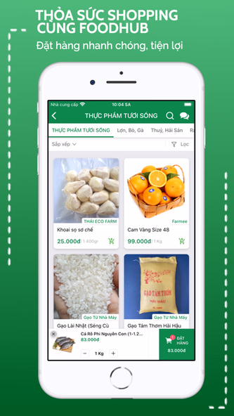 FoodHub Thực phẩm sạch tận nhà Screenshot 3 - AppWisp.com FoodHub Thực phẩm sạch tận nhà Screenshot 3 - AppWisp.com