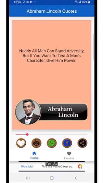 Abraham Lincoln Quotes Screenshot 4 - AppWisp.com Abraham Lincoln Quotes Screenshot 4 - AppWisp.com