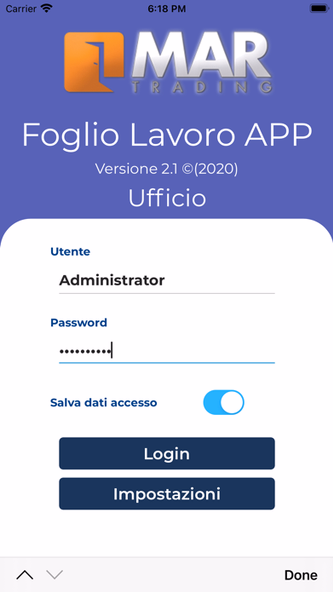 Foglio Lavoro Screenshot 1 - AppWisp.com Foglio Lavoro Screenshot 1 - AppWisp.com