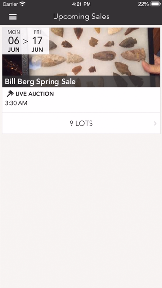 Bill Berg Auctions Screenshot 1 - AppWisp.com Bill Berg Auctions Screenshot 1 - AppWisp.com