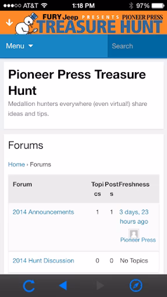 Pioneer Press Treasure Hunt Screenshot 4 - AppWisp.com Pioneer Press Treasure Hunt Screenshot 4 - AppWisp.com
