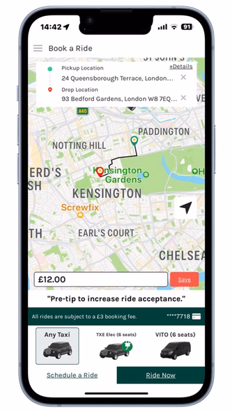 Taxiapp UK: London Black Cab Screenshot 3 - AppWisp.com Taxiapp UK: London Black Cab Screenshot 3 - AppWisp.com