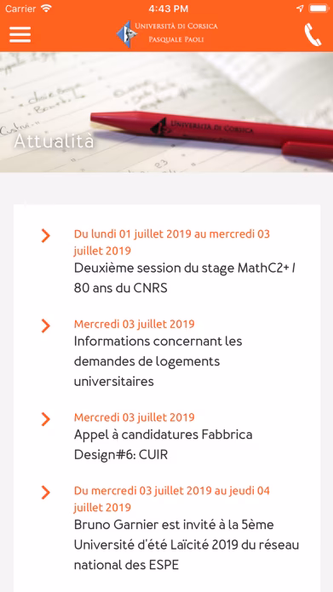 Università di Corsica Screenshot 3 - AppWisp.com Università di Corsica Screenshot 3 - AppWisp.com