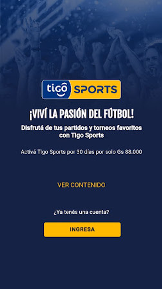 Tigo Sports Paraguay Screenshot 2 - AppWisp.com Tigo Sports Paraguay Screenshot 2 - AppWisp.com
