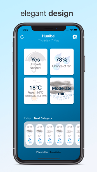 Umbrella Reminder: Rain Alerts Screenshot 1 - AppWisp.com Umbrella Reminder: Rain Alerts Screenshot 1 - AppWisp.com