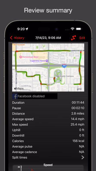 Fitmeter Bike - GPS Cycling Screenshot 2 - AppWisp.com Fitmeter Bike - GPS Cycling Screenshot 2 - AppWisp.com