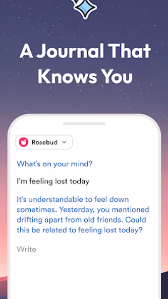 Rosebud: AI Journal & Diary Screenshot 2 - AppWisp.com Rosebud: AI Journal & Diary Screenshot 2 - AppWisp.com