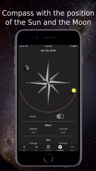 Moon Phase Calendar & Compass Screenshot 4 - AppWisp.com Moon Phase Calendar & Compass Screenshot 4 - AppWisp.com