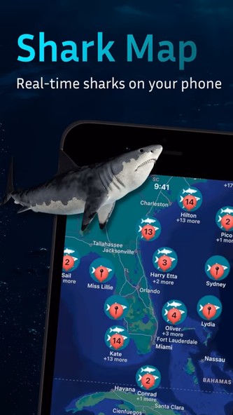 Shark Tracker: Shark Finder Screenshot 1 - AppWisp.com Shark Tracker: Shark Finder Screenshot 1 - AppWisp.com