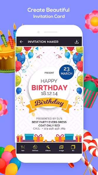 Invitation Maker, Ecards Maker Screenshot 1 - AppWisp.com