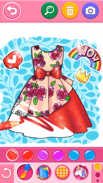 Glitter Dress Coloring Game Screenshot 2 - AppWisp.com Glitter Dress Coloring Game Screenshot 2 - AppWisp.com
