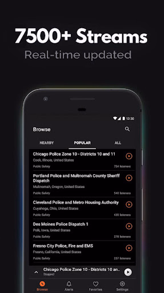 Police Scanner - Live Radio Screenshot 2 - AppWisp.com Police Scanner - Live Radio Screenshot 2 - AppWisp.com