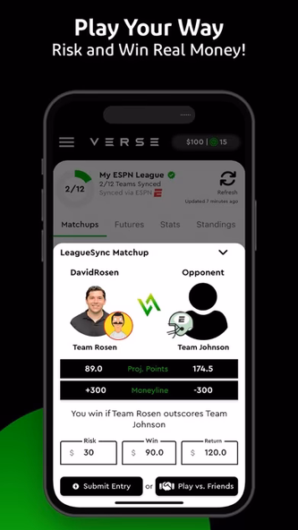 Verse Fantasy Sports Screenshot 4 - AppWisp.com Verse Fantasy Sports Screenshot 4 - AppWisp.com