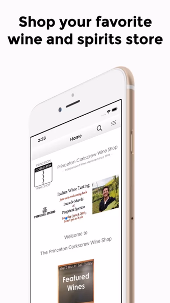 Princeton Corkscrew Wine Shop Screenshot 1 - AppWisp.com Princeton Corkscrew Wine Shop Screenshot 1 - AppWisp.com