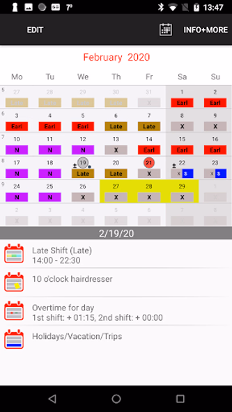 Roster-Calendar Screenshot 1 - AppWisp.com